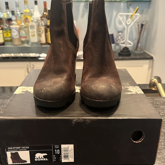 Sorel Dark Brown Chelsea Boots - Picture 1 of 7
